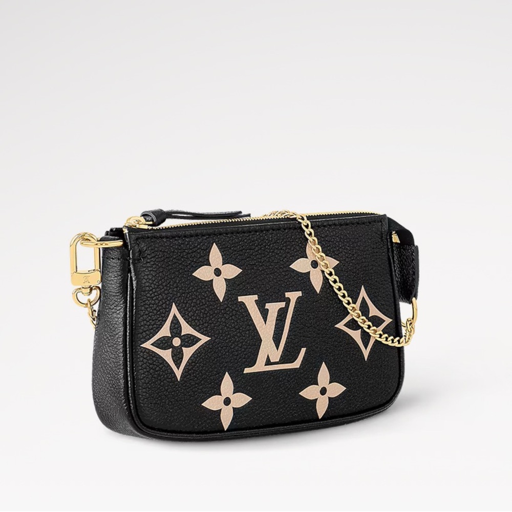 Louis Vuitton Mini Pochette Accessoires in Bicolor Monogram Empreinte Leather